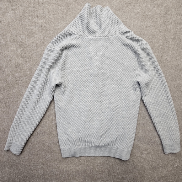 Hollister Shawl Collar Knit Button Cardigan Sweater Small Gray Y2K Preppy - Picture 13 of 15